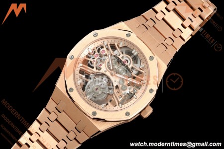 Audemars Piguet - Royal Oak 41mm 26735SG RG/RG Skeleton Dial APPF Tourbillon | 오데마피게 - 로얄오크 41mm 26735SG RG/RG Skeleton 다이얼 APPF Tourbillon
