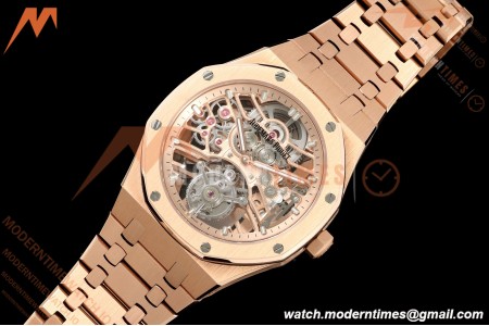 Audemars Piguet - Royal Oak 41mm 26735SG RG/RG Skeleton Dial APPF Tourbillon