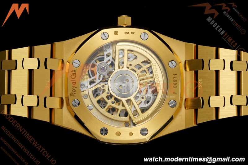 Audemars Piguet - Royal Oak Openworked 39mm 16204BA YG/YG Skeleton Dial ZF A7124