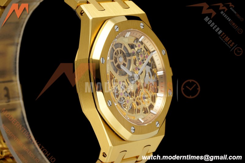 Audemars Piguet - Royal Oak Openworked 39mm 16204BA YG/YG Skeleton Dial ZF A7124