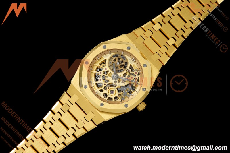Audemars Piguet - Royal Oak Openworked 39mm 16204BA YG/YG Skeleton Dial ZF A7124