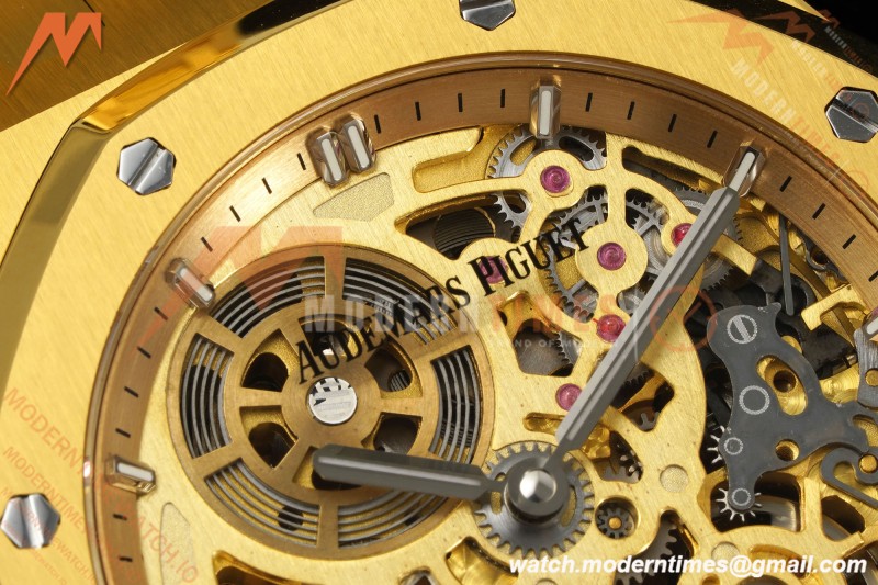 Audemars Piguet - Royal Oak Openworked 39mm 16204BA YG/YG Skeleton Dial ZF A7124
