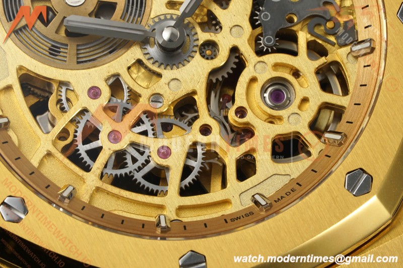 Audemars Piguet - Royal Oak Openworked 39mm 16204BA YG/YG Skeleton Dial ZF A7124