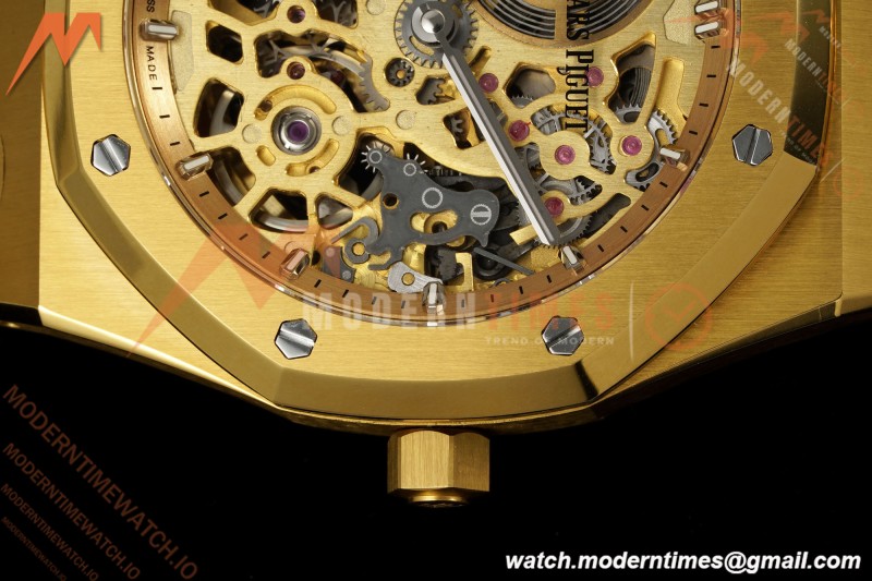 Audemars Piguet - Royal Oak Openworked 39mm 16204BA YG/YG Skeleton Dial ZF A7124