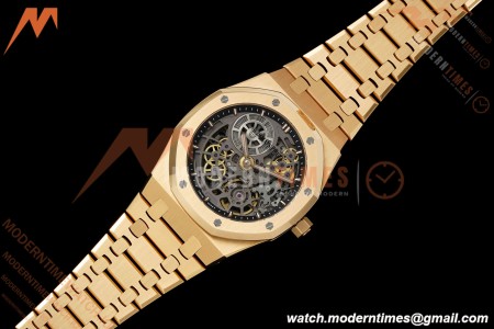 Audemars Piguet - Royal Oak Openworked 39mm 16204OR RG/RG Skeleton Dial ZF A7124