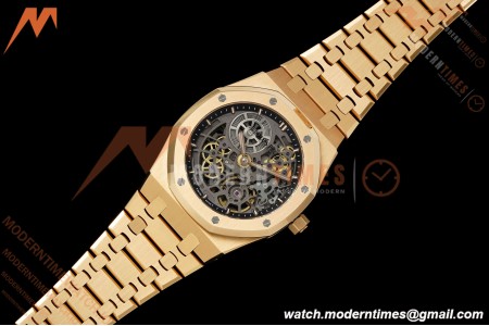 Audemars Piguet - Royal Oak Openworked 39mm 16204OR RG/RG Skeleton Dial ZF A7124