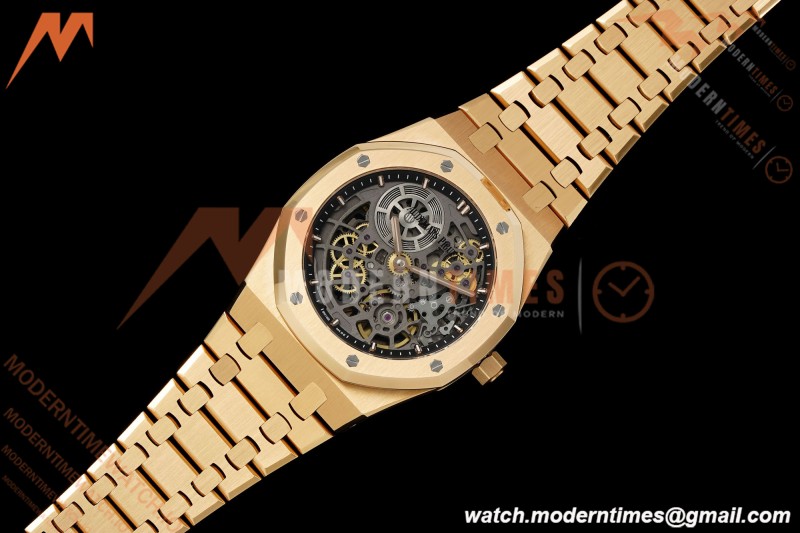 Audemars Piguet - Royal Oak Openworked 39mm 16204ST SS/SS Skeleton Dial ZF A7124 | 오데마 피게 - 로얄 오크 오픈워크 39mm 16204OR RG/RG 스켈레톤 다이얼 ZF A7124