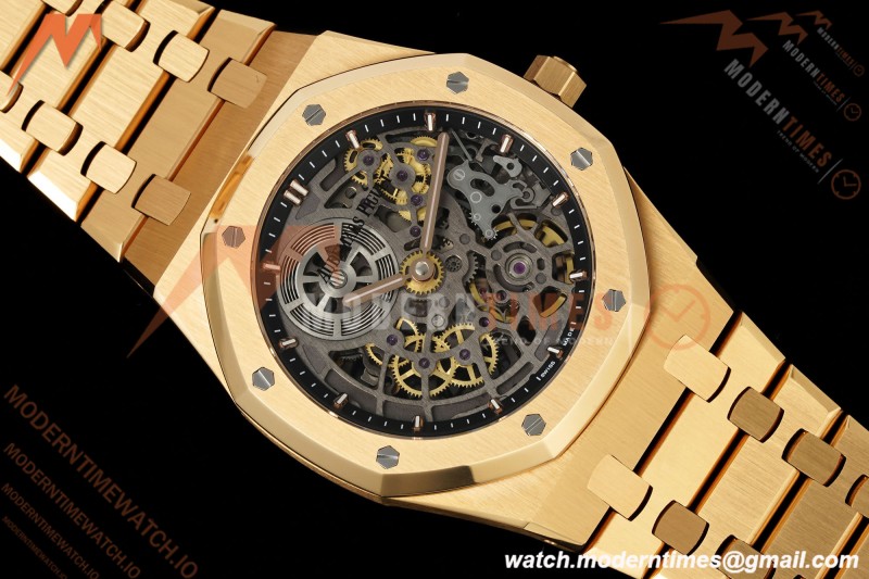 Audemars Piguet - Royal Oak Openworked 39mm 16204ST SS/SS Skeleton Dial ZF A7124 | 오데마 피게 - 로얄 오크 오픈워크 39mm 16204OR RG/RG 스켈레톤 다이얼 ZF A7124
