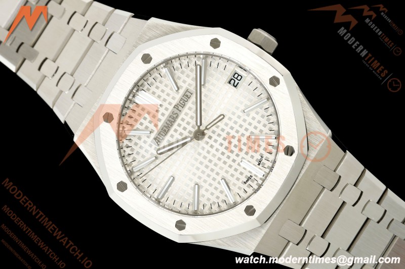 Audemars Piguet - Royal Oak 41mm 15510ST SS/SS Wht/Stk TOP SA4302 Mod