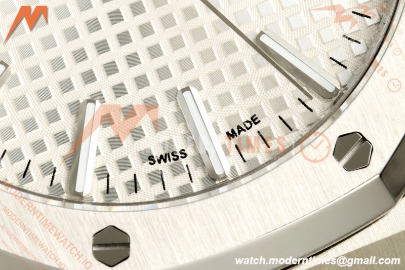 Audemars Piguet - Royal Oak 41mm 15510ST SS/SS Wht/Stk TOP SA4302 Mod