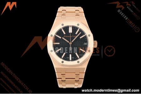 Audemars Piguet - Royal Oak 41mm 15510OR Gain Weight RG/RG Black Dial DDF DD4302 Mod