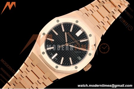Audemars Piguet - Royal Oak 41mm 15510OR Gain Weight RG/RG Black Dial DDF DD4302 Mod