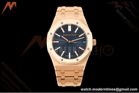 Audemars Piguet - Royal Oak 41mm 15510OR Gain Weight RG/RG Blue Dial DDF DD4302 Mod