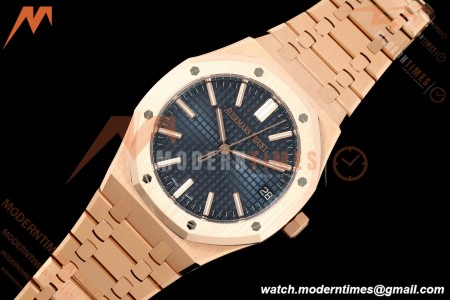 Audemars Piguet - Royal Oak 41mm 15510OR Gain Weight RG/RG Blue Dial DDF DD4302 Mod