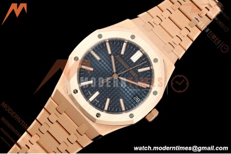 Audemars Piguet - Royal Oak 41mm 15510OR Gain Weight RG/RG Blue Dial DDF DD4302 Mod
