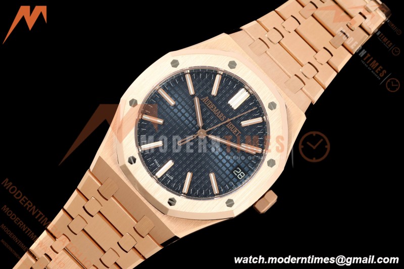Audemars Piguet - Royal Oak 41mm 15510OR Gain Weight RG/RG Blue Dial DDF DD4302 Mod