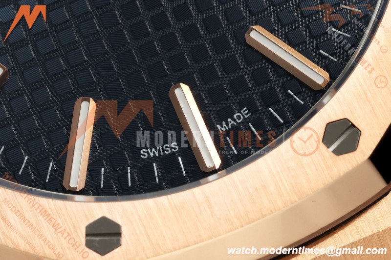 Audemars Piguet - Royal Oak 41mm 15510OR Gain Weight RG/LE Blue Dial DDF DD4302 Mod | 오데마 피게 - 로얄 오크 41mm 15510OR 게인 웨이트 RG/LE 블루 다이얼 DDF DD4302 모드