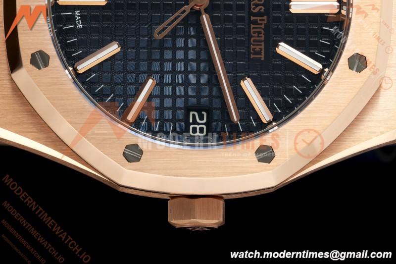 Audemars Piguet - Royal Oak 41mm 15510OR Gain Weight RG/LE Blue Dial DDF DD4302 Mod | 오데마 피게 - 로얄 오크 41mm 15510OR 게인 웨이트 RG/LE 블루 다이얼 DDF DD4302 모드