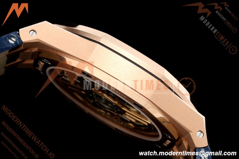 Audemars Piguet - Royal Oak 41mm 15510OR Gain Weight RG/LE Blue Dial DDF DD4302 Mod | 오데마 피게 - 로얄 오크 41mm 15510OR 게인 웨이트 RG/LE 블루 다이얼 DDF DD4302 모드