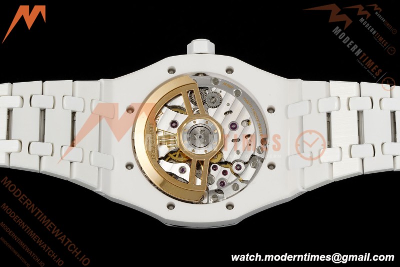 Audemars Piguet - Royal Oak 15500 41mm White Ceramic Sunflower APSF SA4302 Mod