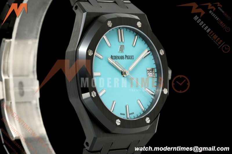 Audemars Piguet - Royal Oak 15500 41mm Black Ceramic Tiffany Blue APSF SA4302 Mod | 오데마 피게 - 로얄 오크 15500 41mm 블랙 세라믹 티파니 블루 APSF SA4302 모드