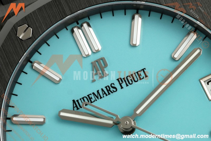 Audemars Piguet - Royal Oak 15500 41mm Black Ceramic Tiffany Blue APSF SA4302 Mod | 오데마 피게 - 로얄 오크 15500 41mm 블랙 세라믹 티파니 블루 APSF SA4302 모드