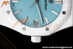 Audemars Piguet - Royal Oak 15500ST 41mm White Ceramic Tiffany Blue Dial APSF A4302 Mod