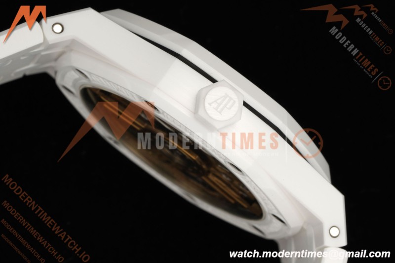 Audemars Piguet - Royal Oak 15500ST 41mm White Ceramic Tiffany Blue Dial APSF A4302 Mod