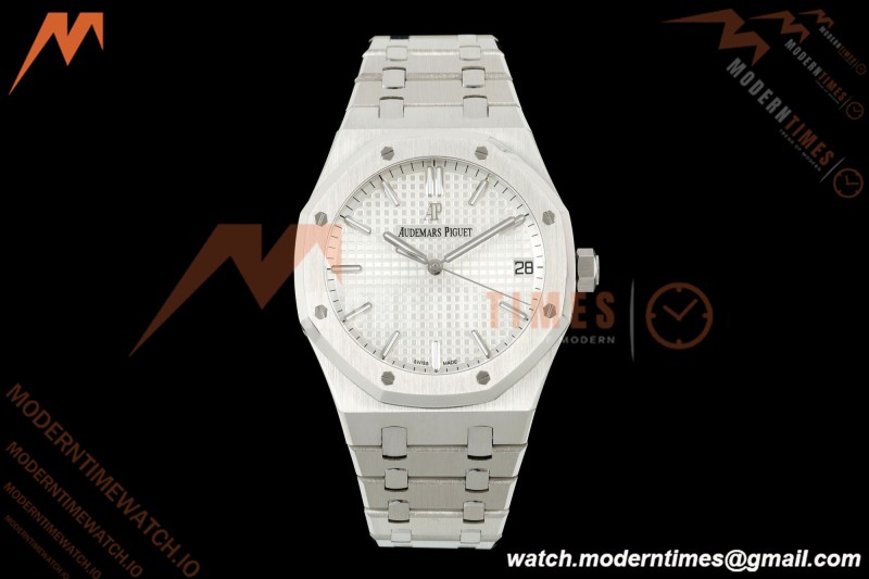 Audemars Piguet - Royal Oak 15500 41mm SS/SS Wht/Stk APSF V3 SA4302 Free Sprung