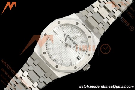 Audemars Piguet - Royal Oak 15500 41mm SS/SS Wht/Stk APSF V3 SA4302 Free Sprung