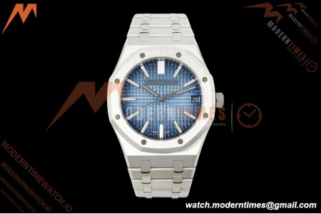 Audemars Piguet - Royal Oak 15510BC 41mm SS/SS I.Blu/Stk DDF DD4302 | 오데마 피게 - 로열 오크 15510BC 41mm SS/SS 아이스 블루 다이얼/바 인덱스 DDF DD4302