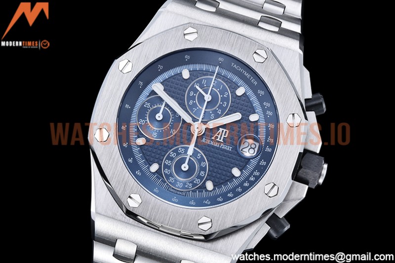 Audemars Piguet - AP ROO Chronograph SS/SS Blue/Stk APF A3126 Mod