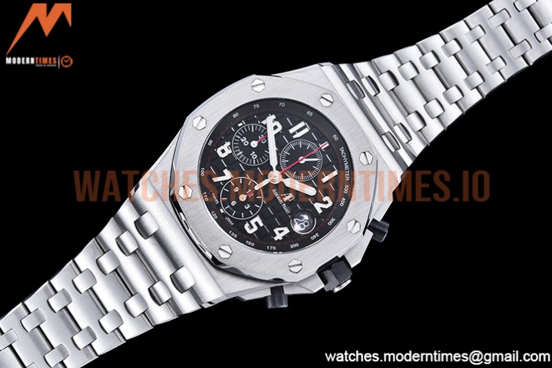Audemars Piguet - AP ROO Chronograph SS/SS Black/Num APF A3126 Mod