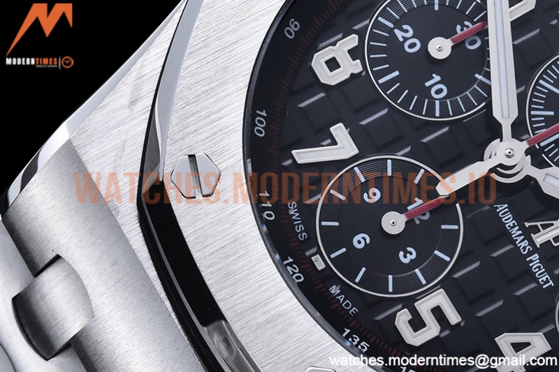 Audemars Piguet - AP ROO Chronograph SS/SS Black/Num APF A3126 Mod