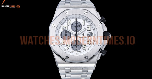 Audemars Piguet - AP ROO Chronograph SS/SS Wht/Silv/Num APF 7750 Mod ...