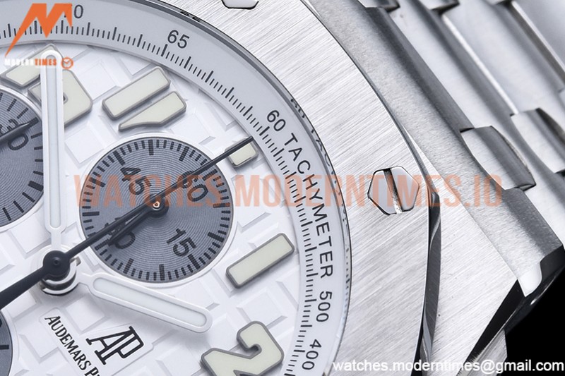Audemars Piguet - AP ROO Chronograph SS/SS Wht/Silv/Num APF 7750 Mod