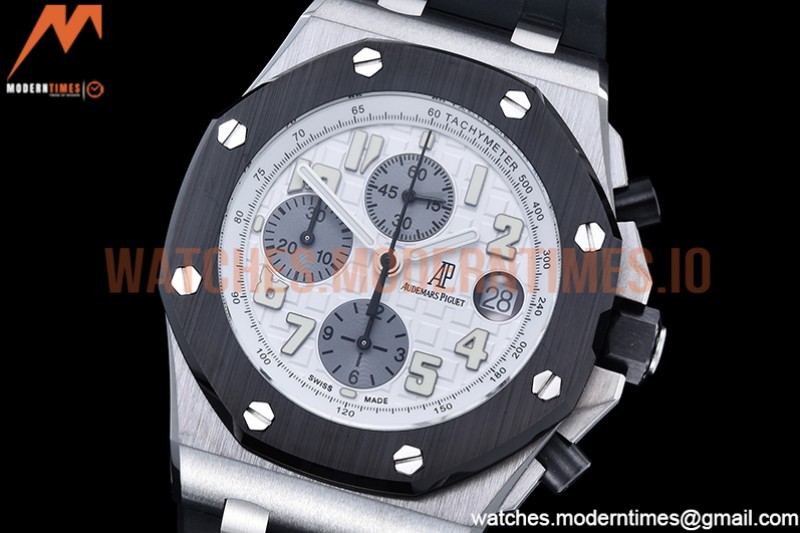 Audemars Piguet - AP ROO Chronograph CER SS/RU Wht/Num APF 7750 Mod