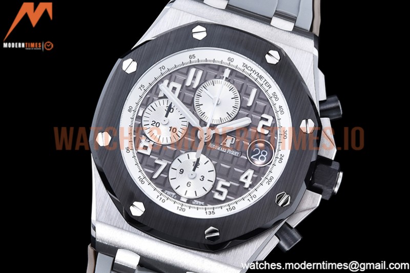 Audemars Piguet - AP ROO Chronograph SS/RU Grey/Num APF A3126 Mod