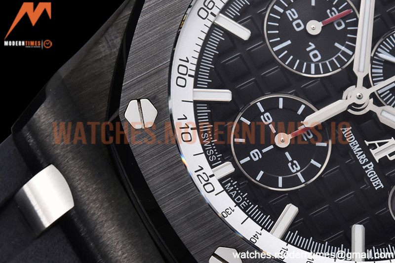 Audemars Piguet - AP ROO Chronograph Grn CER/RU Black/Stk APF A3126 Mod