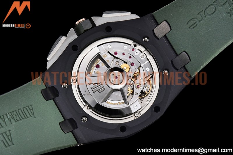 Audemars Piguet - AP ROO Chronograph Grn CER/RU G-Grn/Num APF A3126 Mod