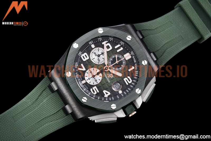 Audemars Piguet - AP ROO Chronograph Grn CER/RU G-Grn/Num APF A3126 Mod