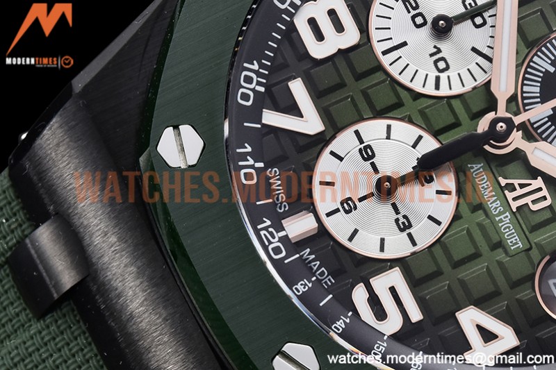 Audemars Piguet - AP ROO Chronograph Grn CER/RU G-Grn/Num APF A3126 Mod