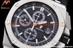 Audemars Piguet - AP ROO Chronograph SS/LE Black/Stk APF A3126 Mod