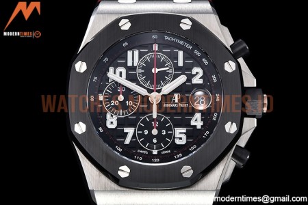 Audemars Piguet - AP ROO Chronograph SS/RU Black/Num APF A3126 Mod