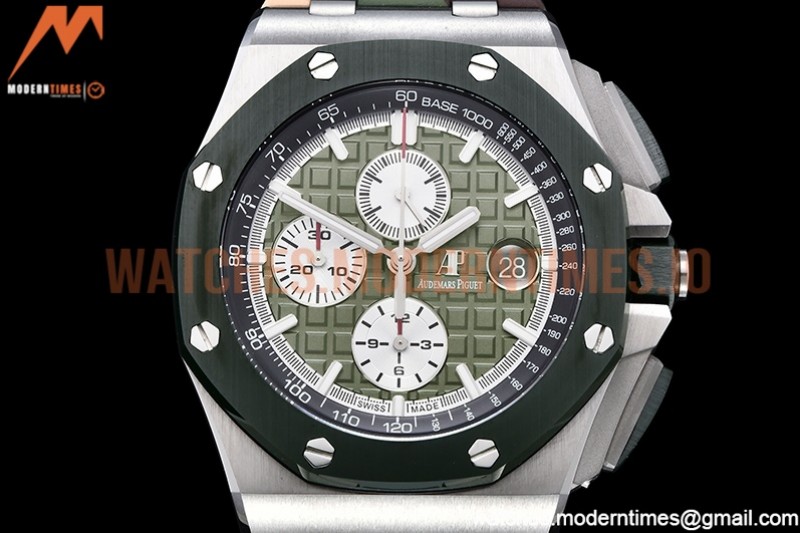 Audemars Piguet - AP ROO Chronograph SS/RU Green APF A3126 Mod