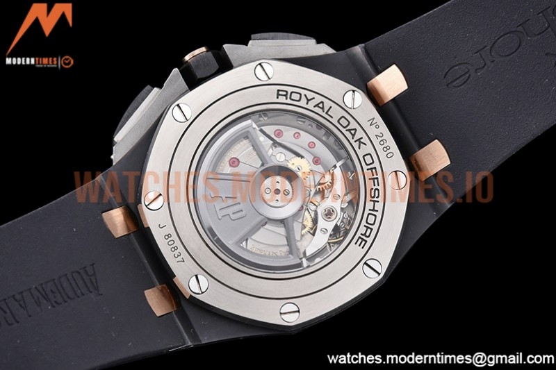 Audemars Piguet - AP ROO Chronograph CER/RU Black/Stk/RG APF A3126 Mod