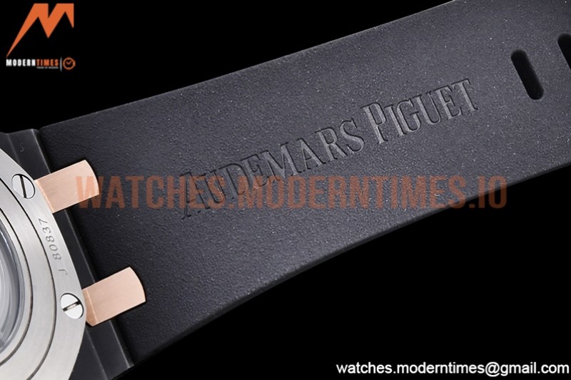 Audemars Piguet - AP ROO Chronograph CER/RU Black/Stk/RG APF A3126 Mod