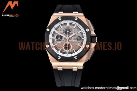 Audemars Piguet - AP ROO Chronograph CER RG/RU Grey/Stk APF A3126 Mod