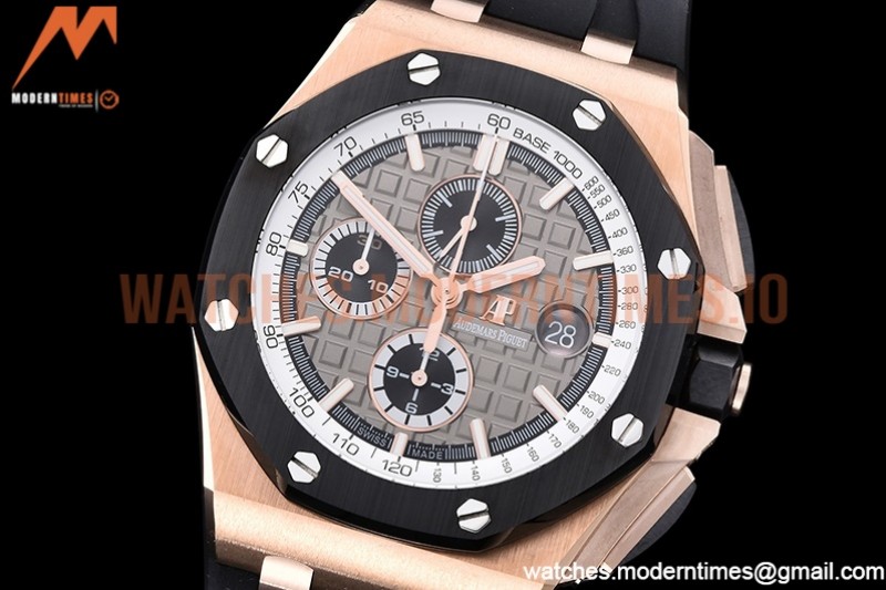 Audemars Piguet - AP ROO Chronograph CER RG/RU Grey/Stk APF A3126 Mod