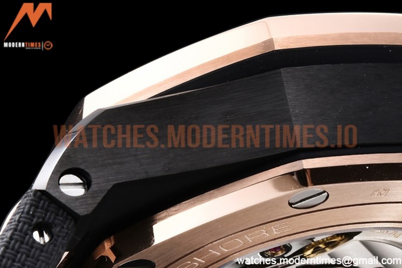 Audemars Piguet - AP ROO Chronograph RG CER/RU G-Blue/Num APF A3126 Mod